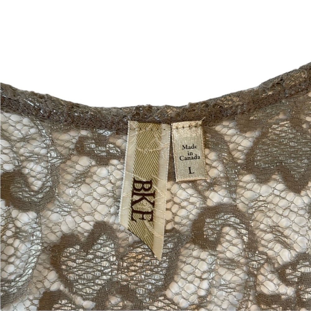 BKE Lace Floral Design Tank Top Tan Size Large - Picture 11 of 15